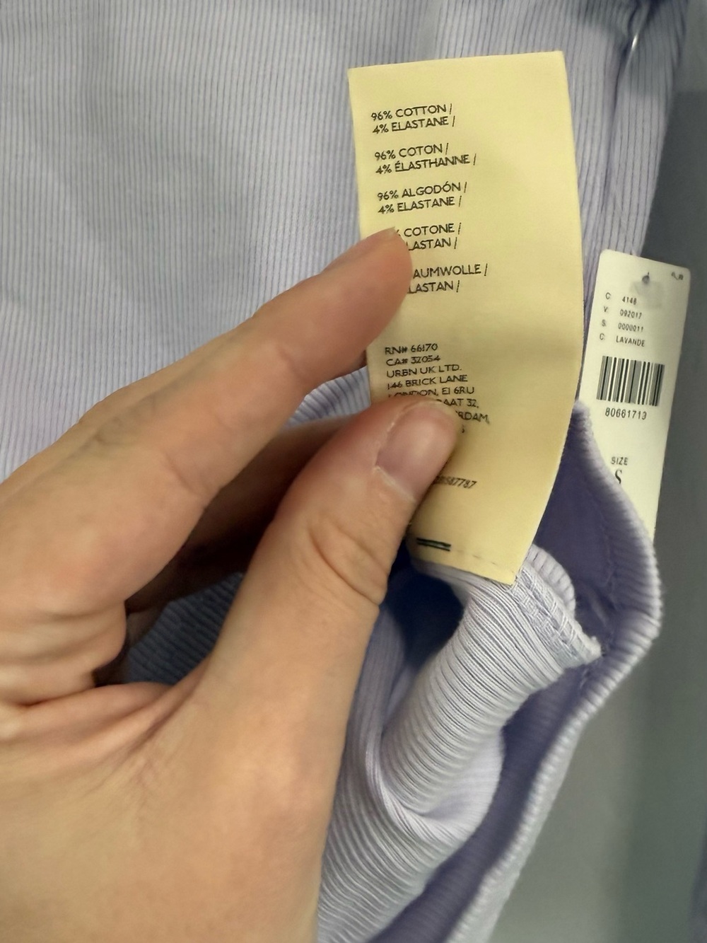 ✨NWT Anthropologie | Maeve Ribbed Long Sleeve T Shirt | lavender purple - size S - Picture 7 of 7